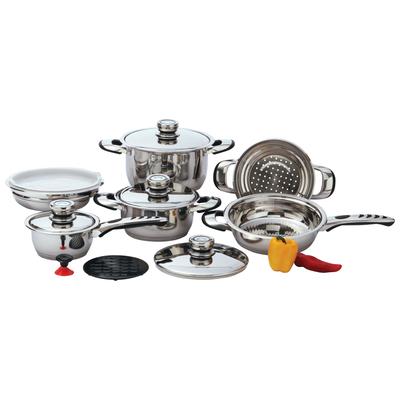 Chef&apos;s Secret® 12pc 9-Ply Heavy-Gauge Stainless Steel Cookware Set