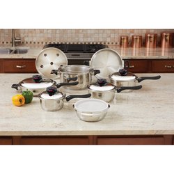 Chef&apos;s Secret® 15pc 12-Element T304 Stainless Steel Cookware