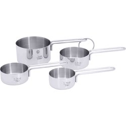 Chef&apos;s Secret® 4pc T304 Stainless Steel Measuring Cup Set