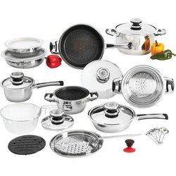 Everclad™ 26pc 12-Element, Heavy-Gauge Non-Stick Stainless Steel Cookware Set