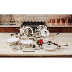 Chef&apos;s Secret® 22pc 12-Element Super Set with High-Quality Stainless Steel and Extra Large 11" Frypan